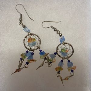Handmade dream catcher earrings